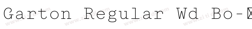 Garton Regular Wd Bo字体转换